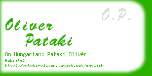 oliver pataki business card