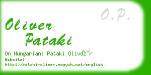 oliver pataki business card